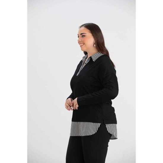 218984 TOPTAN SİYAH BLUZ