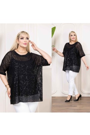 219002 TOPTAN SİYAH BLUZ