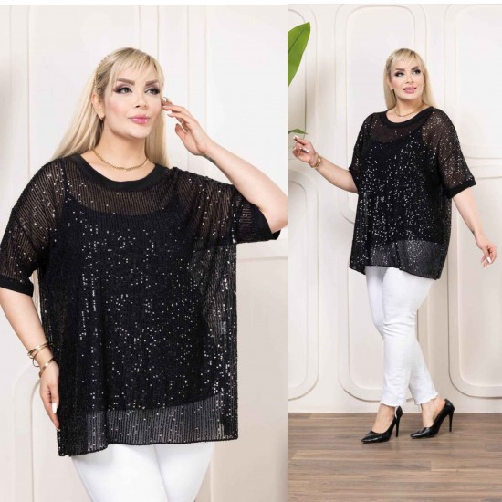 219002 TOPTAN SİYAH BLUZ