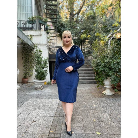 219004 Navy blue DRESS