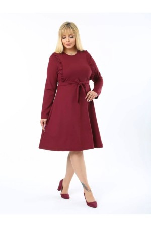 219006 burgundy DRESS