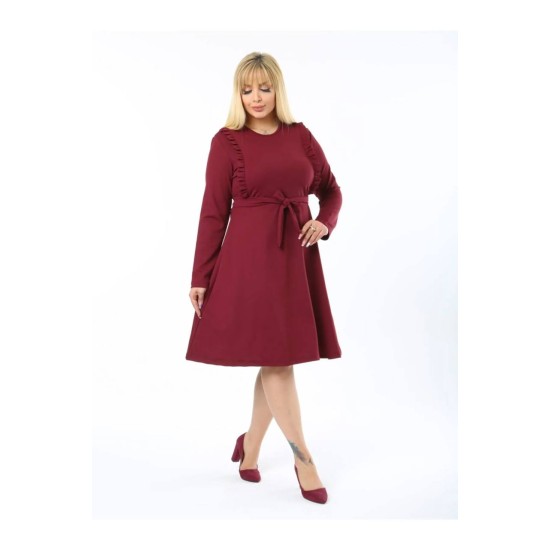 219006 burgundy DRESS