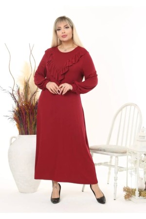219009 burgundy DRESS