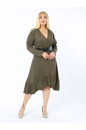 219012 TOPTAN HAKİ ELBİSE