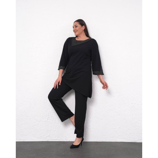 219601 black Pants suit