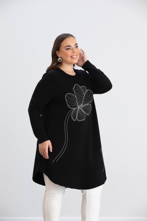 219609 TOPTAN SİYAH TUNİK