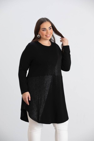 219610 TOPTAN SİYAH TUNİK