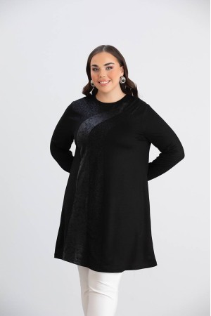 219611 TOPTAN SİYAH TUNİK