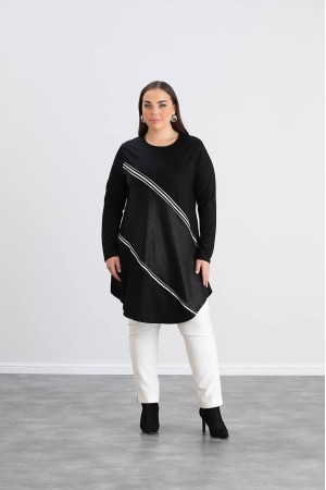 219612 TOPTAN SİYAH TUNİK