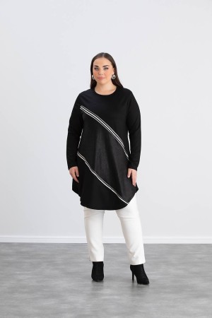 219612 TOPTAN SİYAH TUNİK