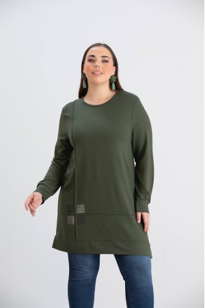 219615 TOPTAN HAKİ TUNİK