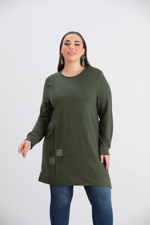 219615 TOPTAN HAKİ TUNİK