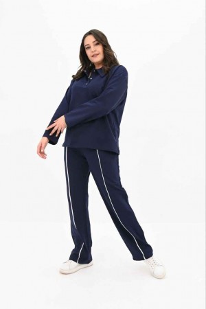 219623 Navy blue Track suitcase