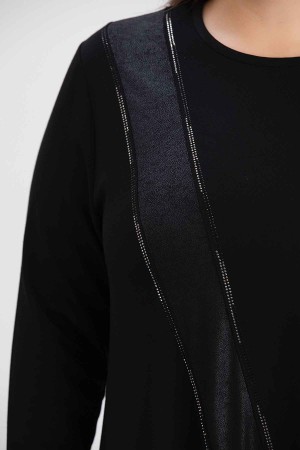 219642 TOPTAN SİYAH TUNİK