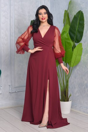 219648 TOPTAN BORDO ABİYE