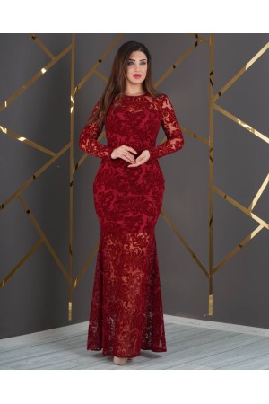 219651 TOPTAN BORDO ABİYE