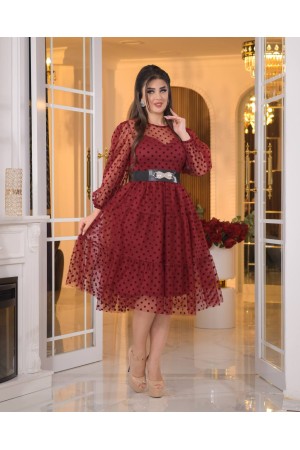 219655 burgundy Evening dress