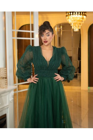 219663 TOPTAN ZÜMRÜT YEŞİL ABİYE