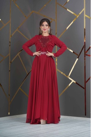 219669 TOPTAN BORDO ABİYE