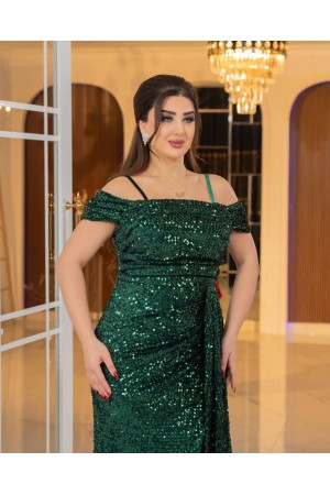 219678 TOPTAN ZÜMRÜT YEŞİL ABİYE
