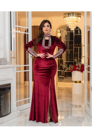 219684 TOPTAN BORDO ABİYE