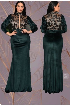 219689 TOPTAN ZÜMRÜT YEŞİL ABİYE