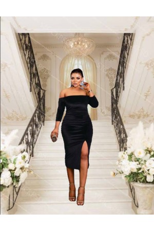 219699 black Evening dress