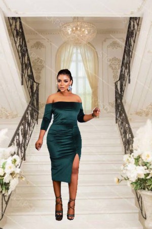 219700 Emerald Green Evening dress