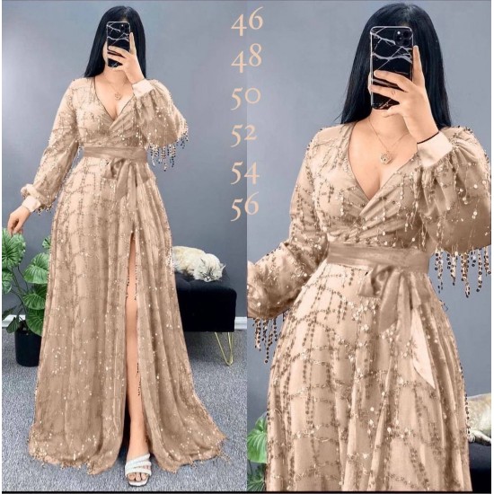 219709 gold Evening dress