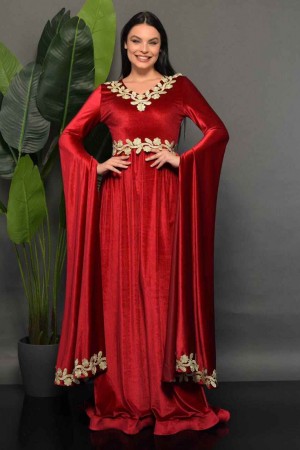 219712 burgundy Evening dress