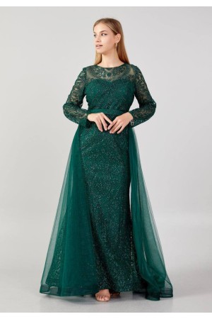 219718 TOPTAN ZÜMRÜT YEŞİL ABİYE