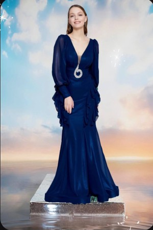 219720 Navy blue Evening dress