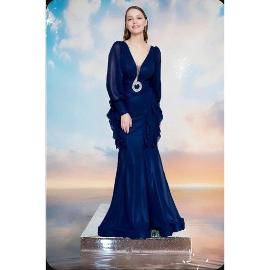 219720 Navy blue Evening dress