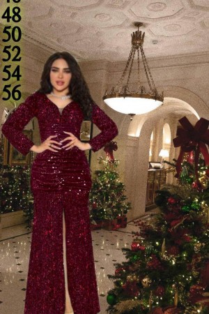 219726 TOPTAN BORDO ABİYE