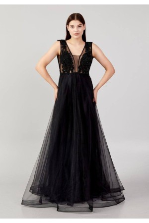 219727 TOPTAN SİYAH ABİYE