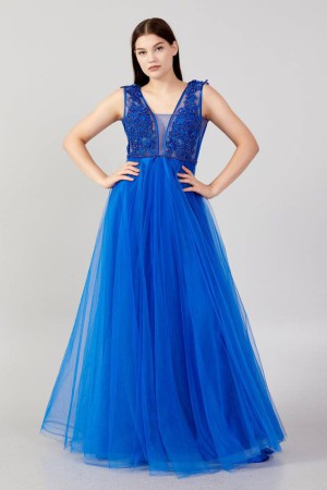 219728 blue Evening dress