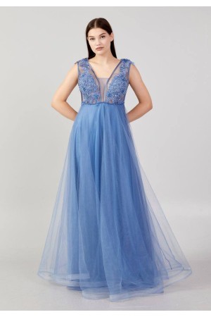 219729 TOPTAN BEBE MAVİ ABİYE