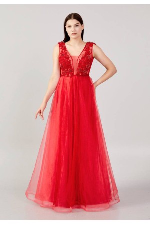 219730 TOPTAN KIRMIZI ABİYE