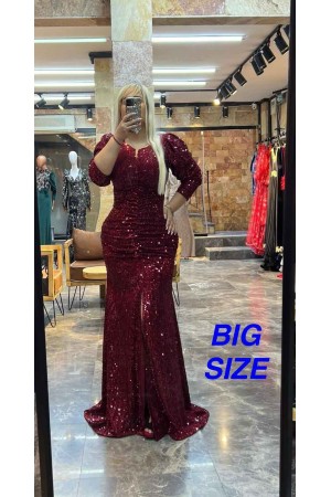 219735 TOPTAN BORDO ABİYE