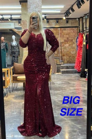 219735 TOPTAN BORDO ABİYE