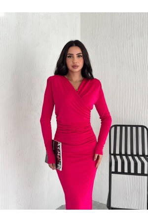 219928 TOPTAN FUŞYA ELBİSE