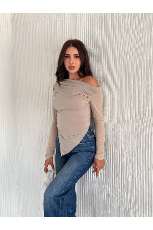 219935 TOPTAN BEJ BLUZ