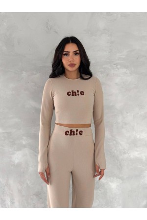 219948 beige Pants suit