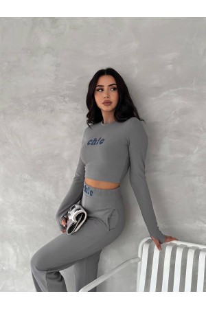 219949 Grey Pants suit