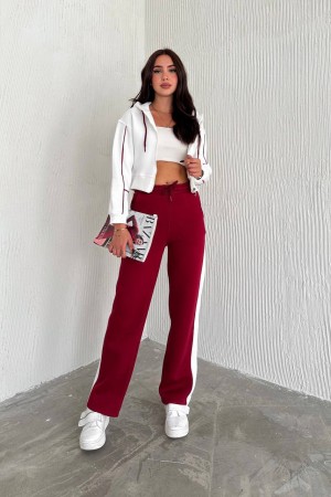 219994 TOPTAN BORDO EŞOFMAN TAKIM