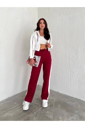 219994 burgundy Track suitcase