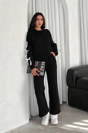 220003 TOPTAN SİYAH EŞOFMAN TAKIM