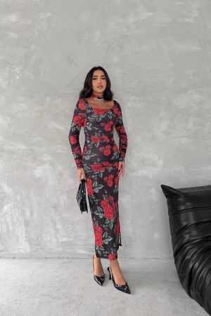 220018 patterned DRESS