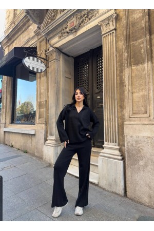 220022 TOPTAN SİYAH PANTOLON TAKIM