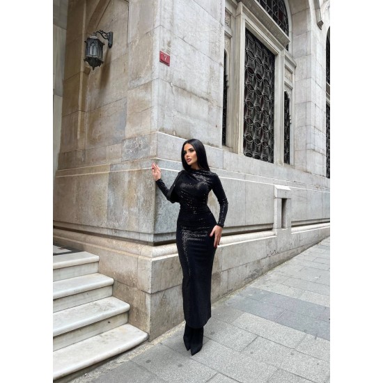 220038 TOPTAN SİYAH ABİYE